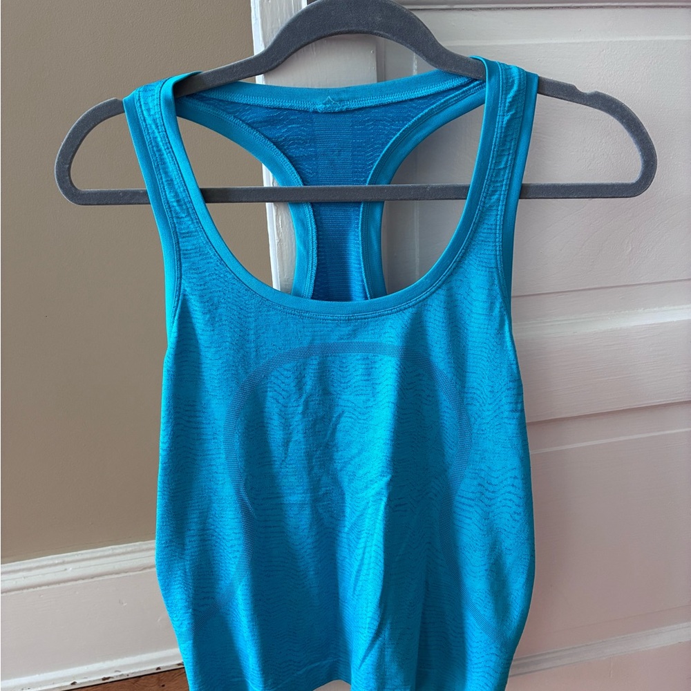 Blue Racerback Tank Top